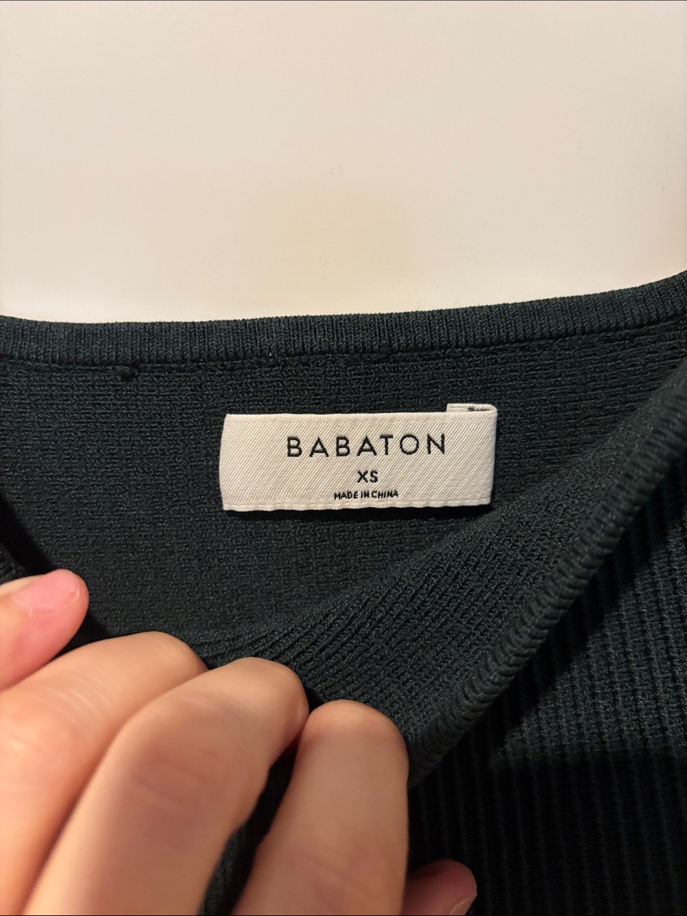Babaton Black Ribbed Square-Neck Tank - Picture 2 of 3